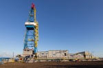 Состоялся торжественный подъем буровой вышки компании "ВолгаНефтетранс"